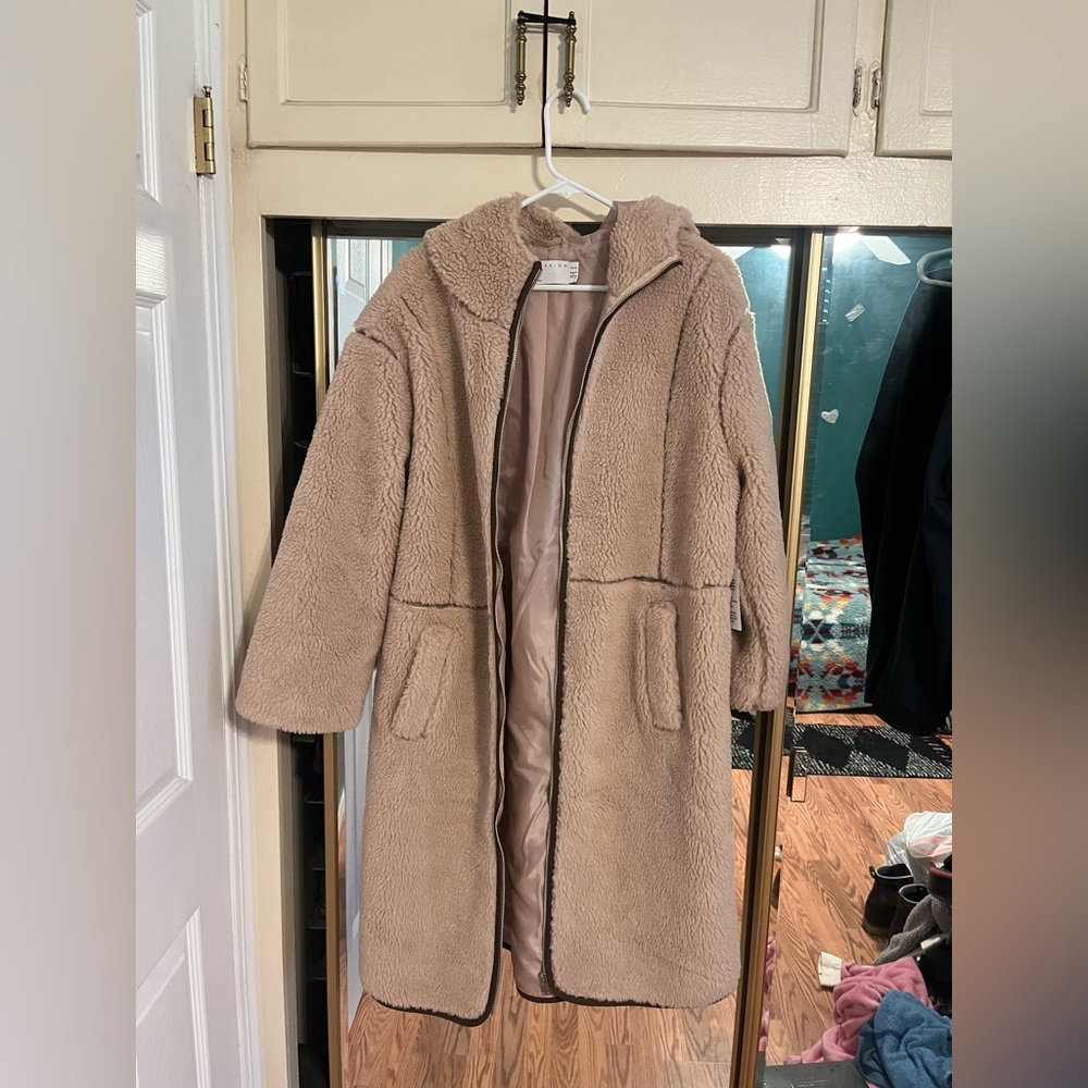 Long teddy coat